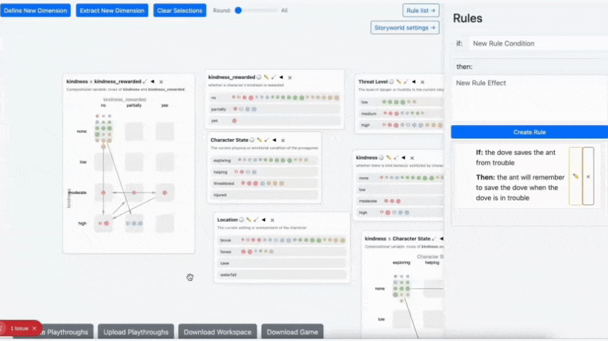 Elsewise: Authoring AI-Based Interactive Narrative with Possibility Space Visualization (animated)